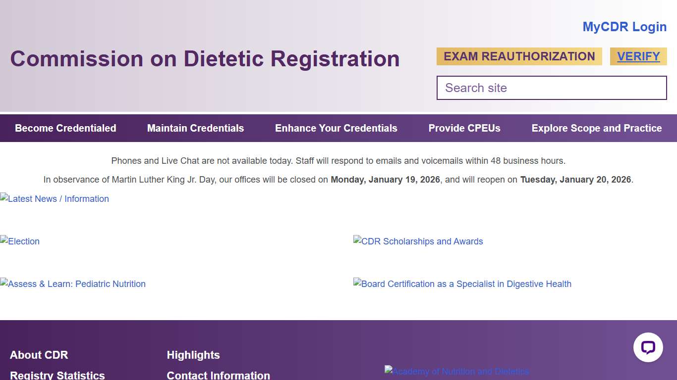 Commission on Dietetic Registration